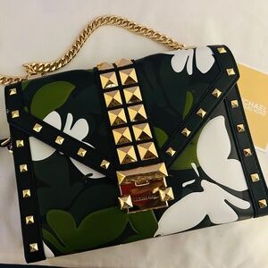 Michael Michael Kors Whitney Studded Leather Butterfly Shoulder Bag